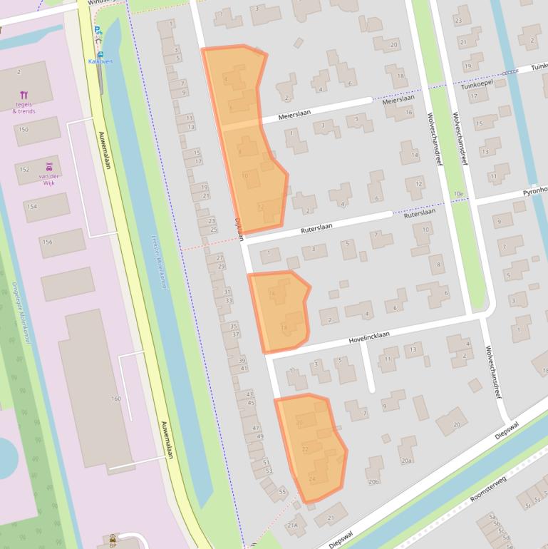 Kaart van postcodegebied 9351TH.