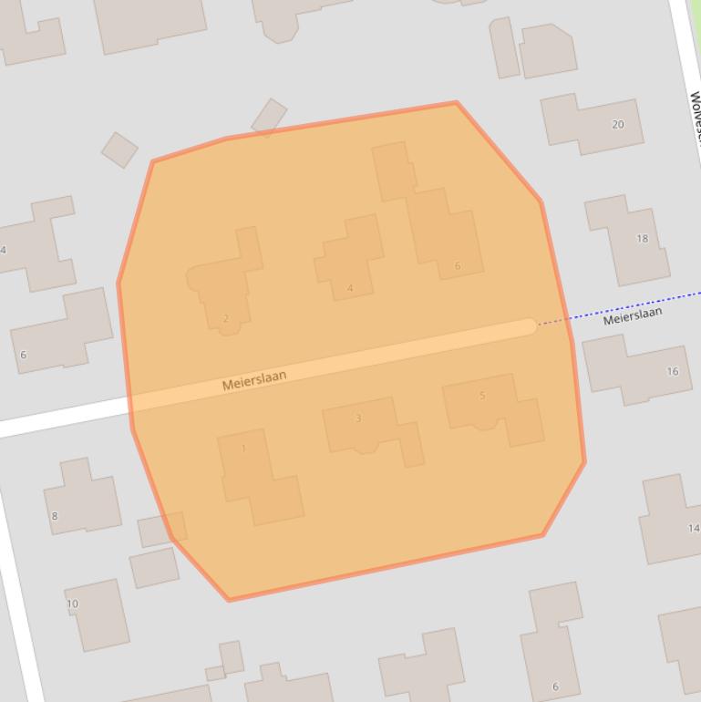 Kaart van postcodegebied 9351TJ.