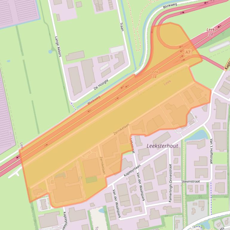 Kaart van postcodegebied 9351VA.