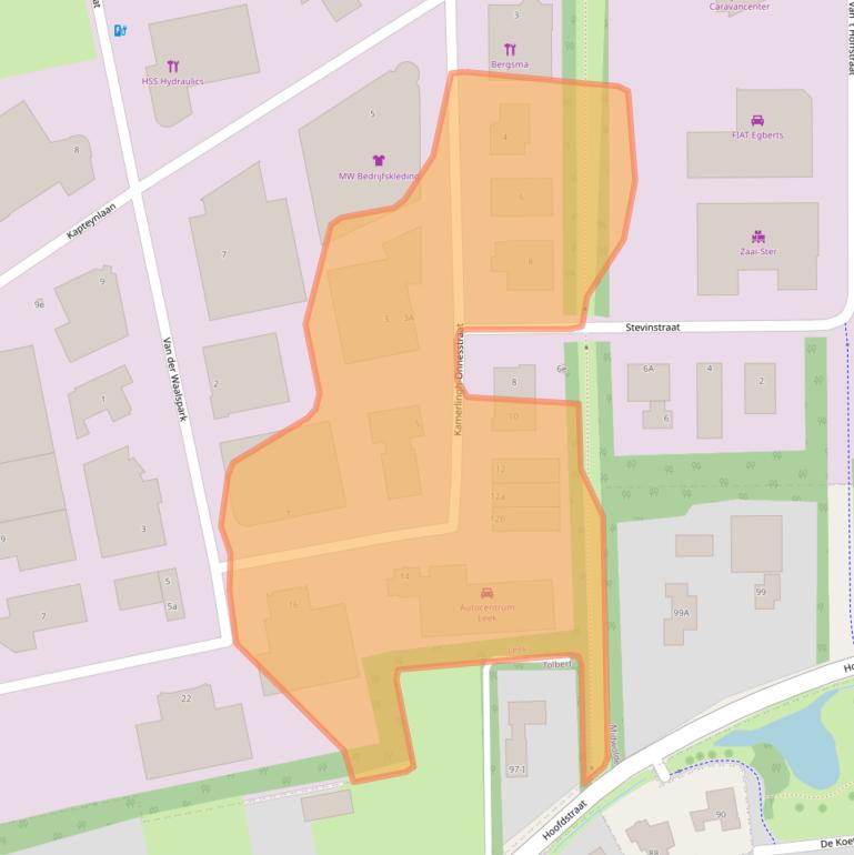 Kaart van postcodegebied 9351VD.