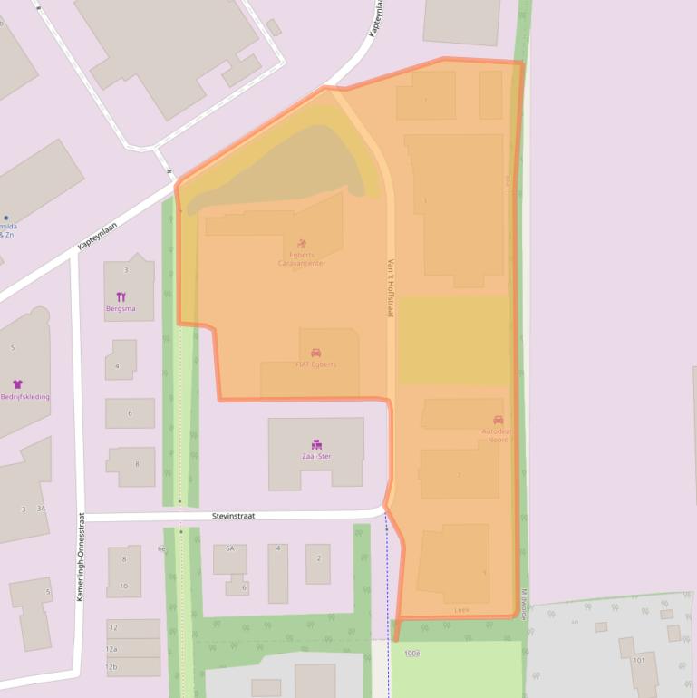 Kaart van postcodegebied 9351VH.