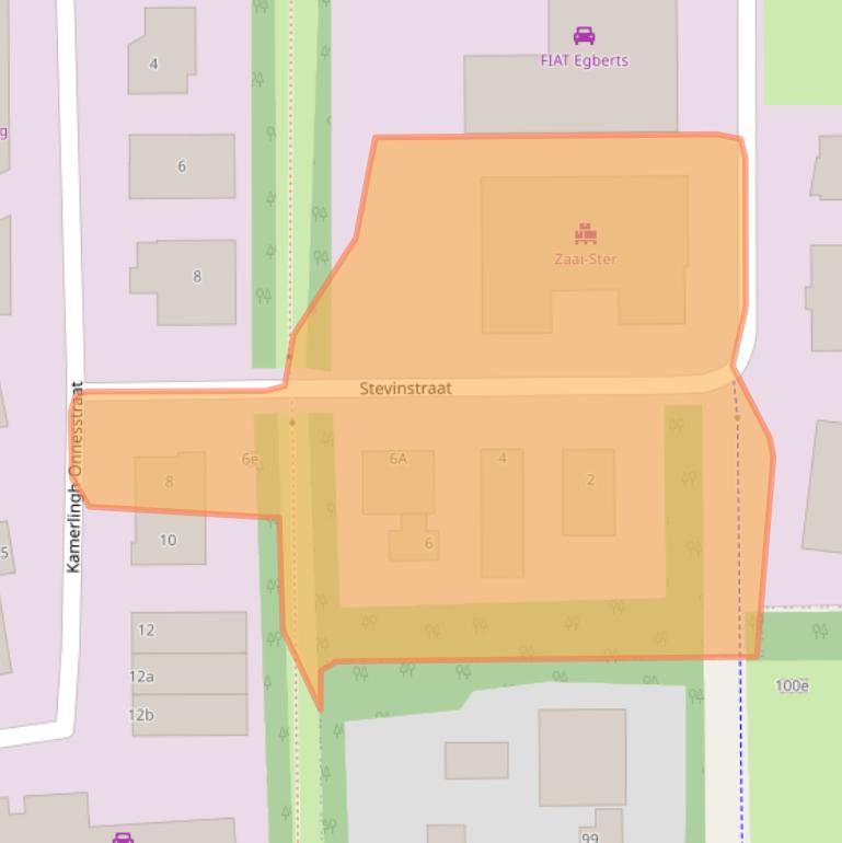 Kaart van postcodegebied 9351VK.