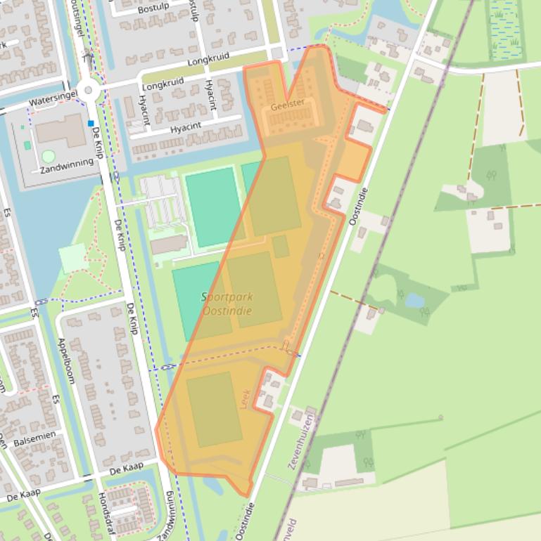 Kaart van postcodegebied 9351WE.