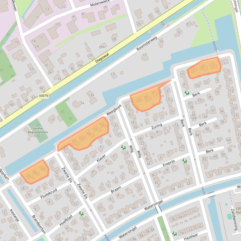 Kaart van postcodegebied 9351XA.