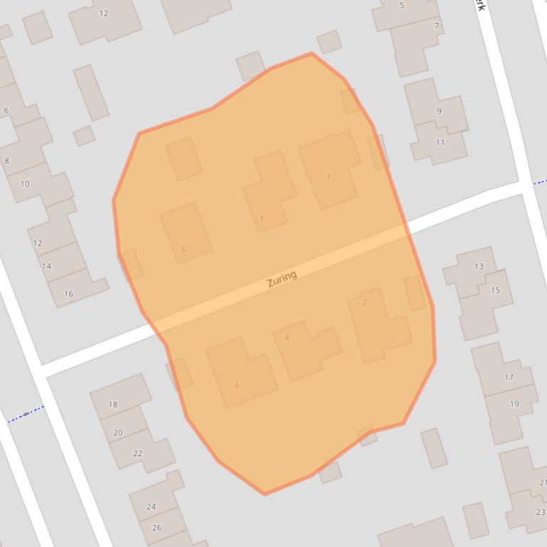 Kaart van postcodegebied 9351XC.