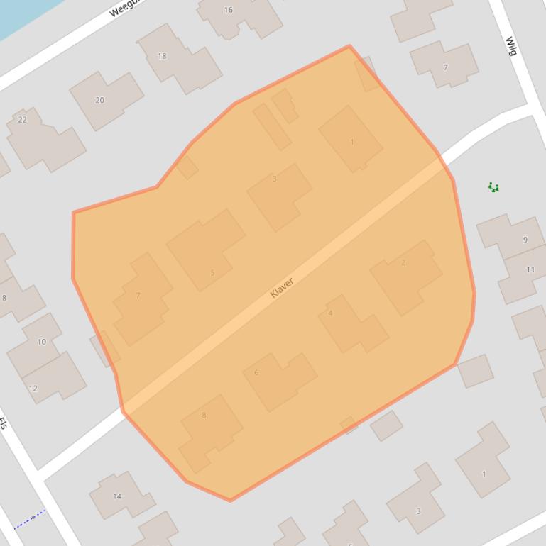 Kaart van postcodegebied 9351XG.