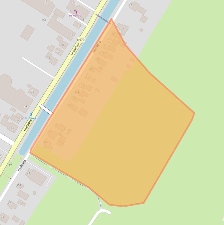 Kaart van postcodegebied 9354AL.