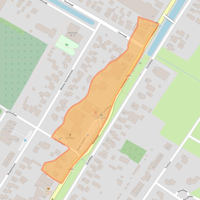 Kaart van postcodegebied 9354AR.