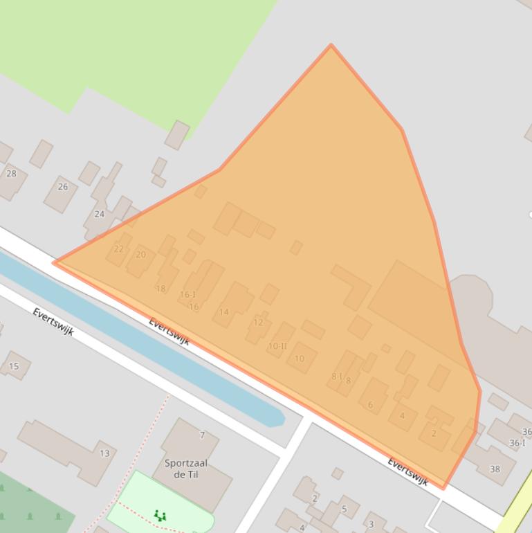 Kaart van postcodegebied 9354AV.