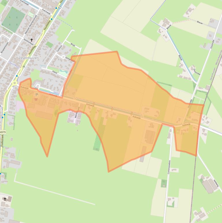 Kaart van postcodegebied 9354BV.