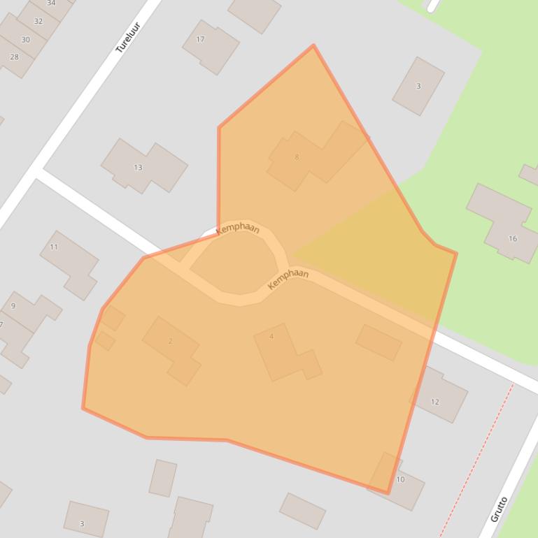 Kaart van postcodegebied 9354CD.