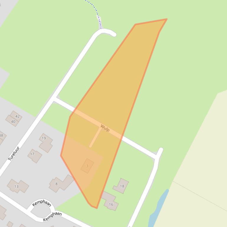 Kaart van postcodegebied 9354CE.