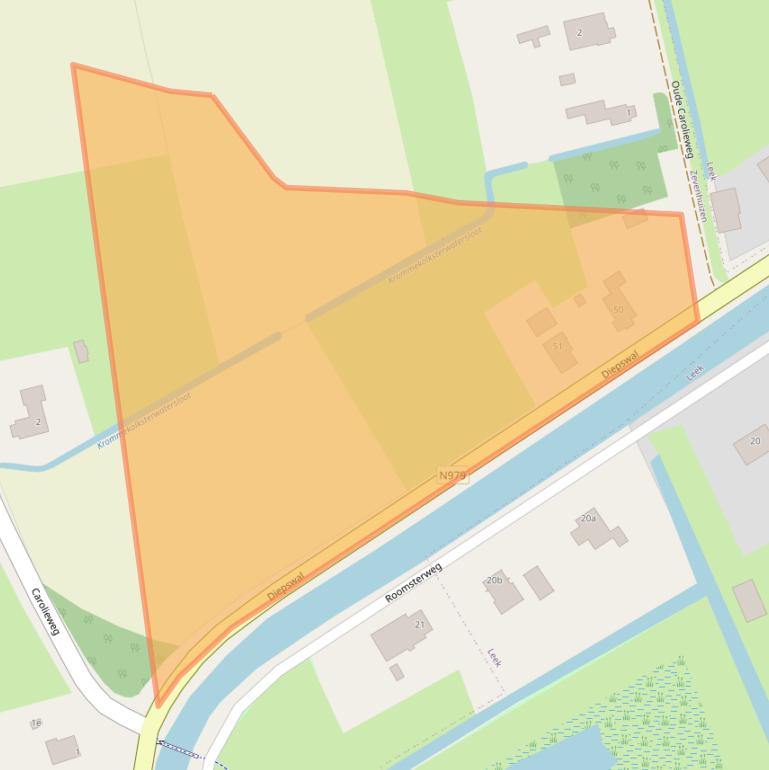 Kaart van postcodegebied 9354TK.