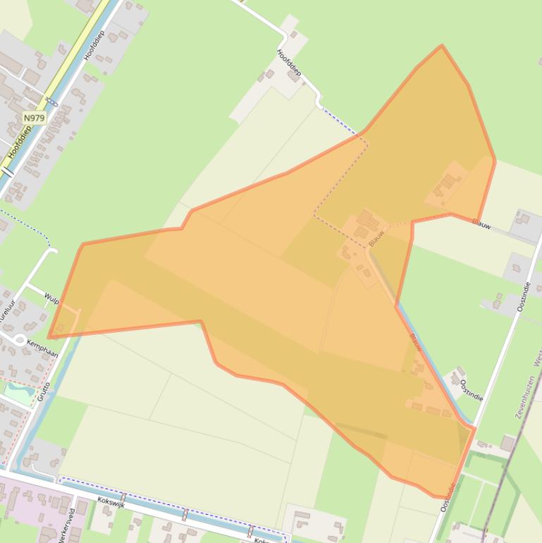 Kaart van postcodegebied 9354TR.