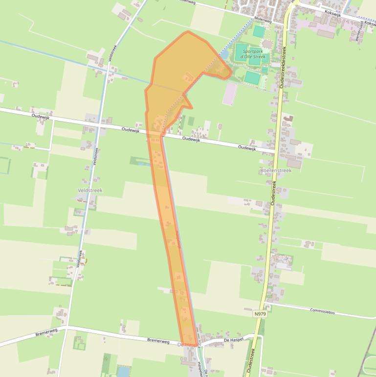 Kaart van postcodegebied 9354VT.