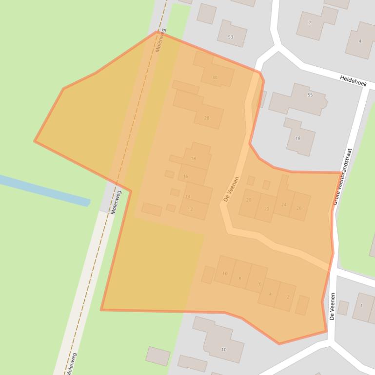 Kaart van postcodegebied 9354XK.