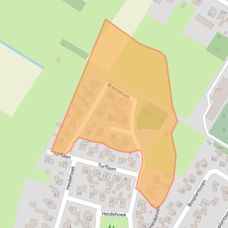 Kaart van postcodegebied 9354XS.