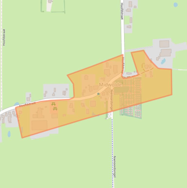 Kaart van postcodegebied 9355TD.