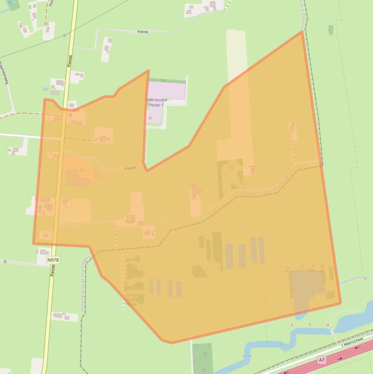 Kaart van postcodegebied 9355TH.