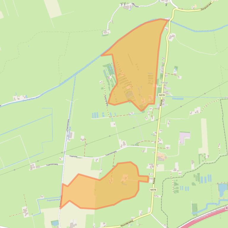 Kaart van postcodegebied 9355TL.