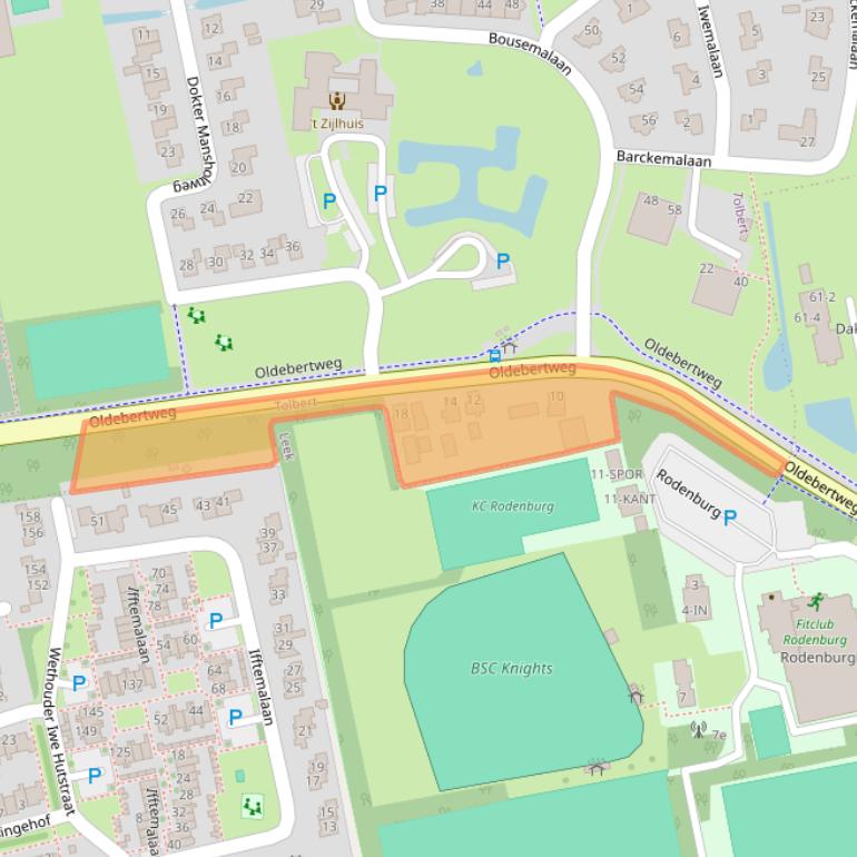 Kaart van postcodegebied 9356AB.