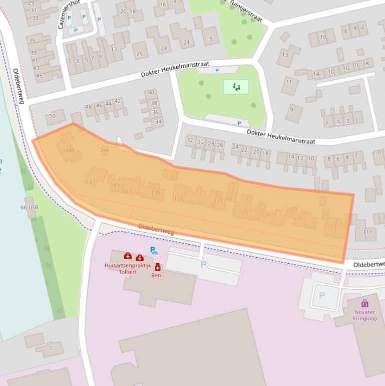 Kaart van postcodegebied 9356AD.