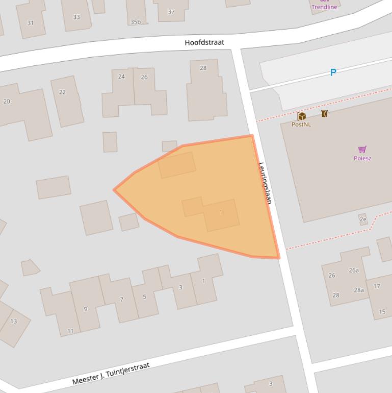 Kaart van postcodegebied 9356AM.