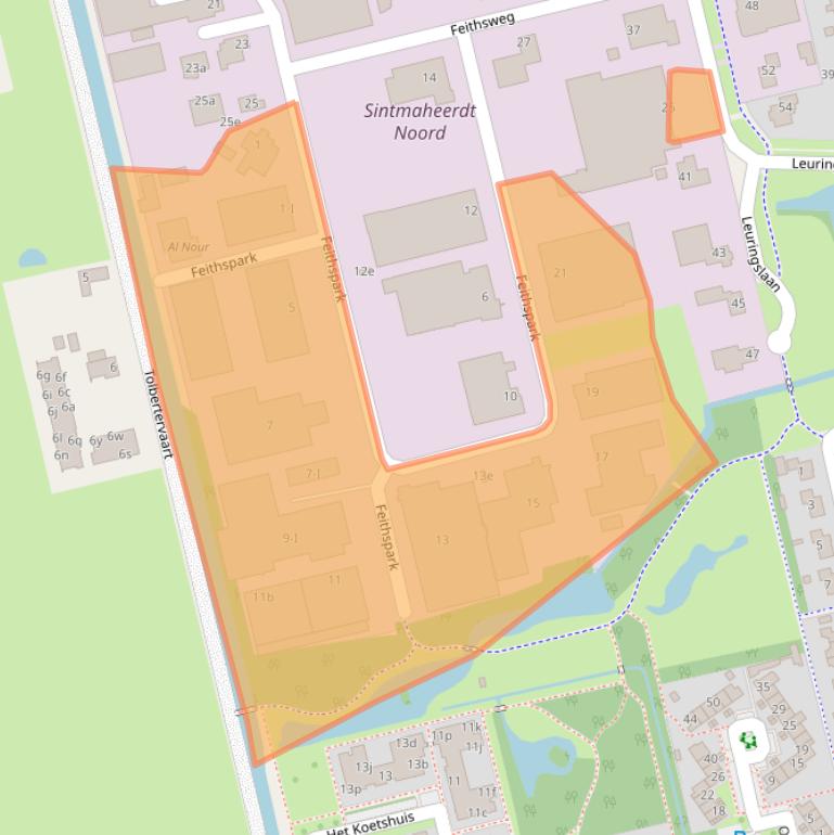 Kaart van postcodegebied 9356BX.