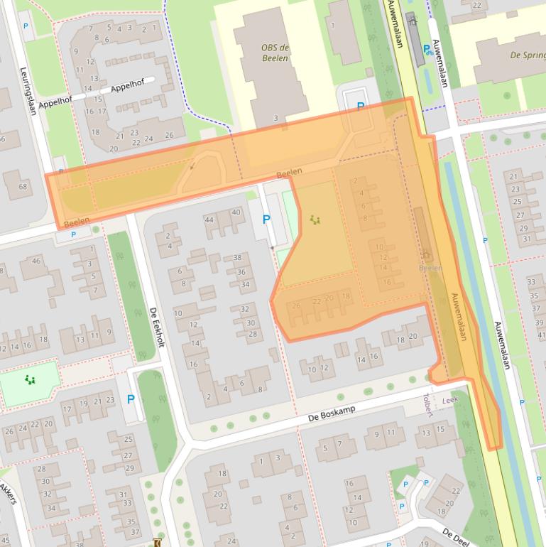Kaart van postcodegebied 9356CA.