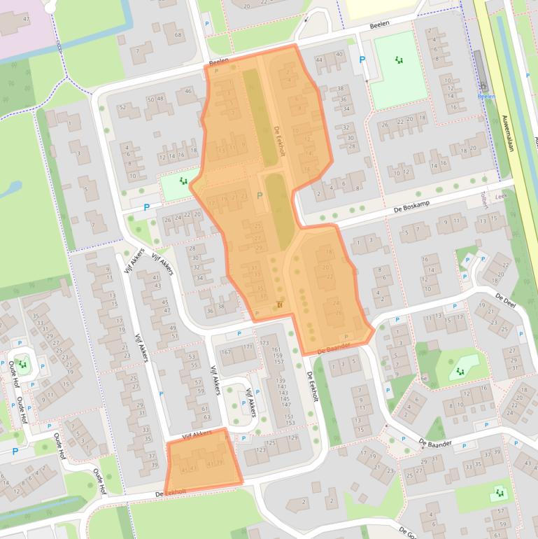 Kaart van postcodegebied 9356CC.