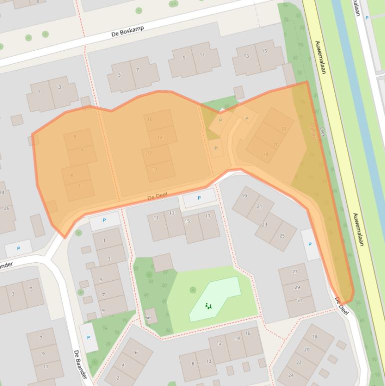 Kaart van postcodegebied 9356CJ.