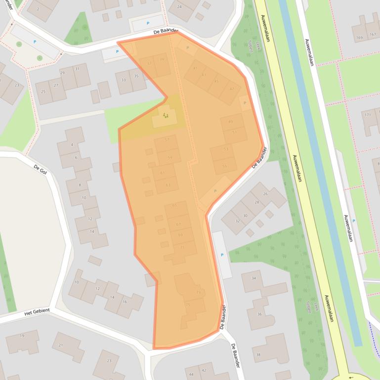 Kaart van postcodegebied 9356CL.