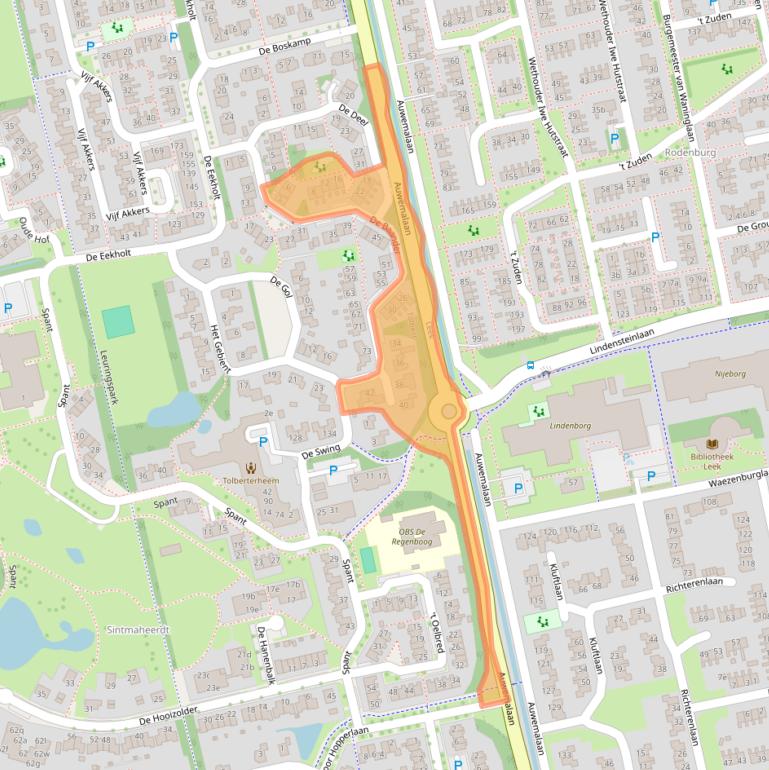 Kaart van postcodegebied 9356CM.