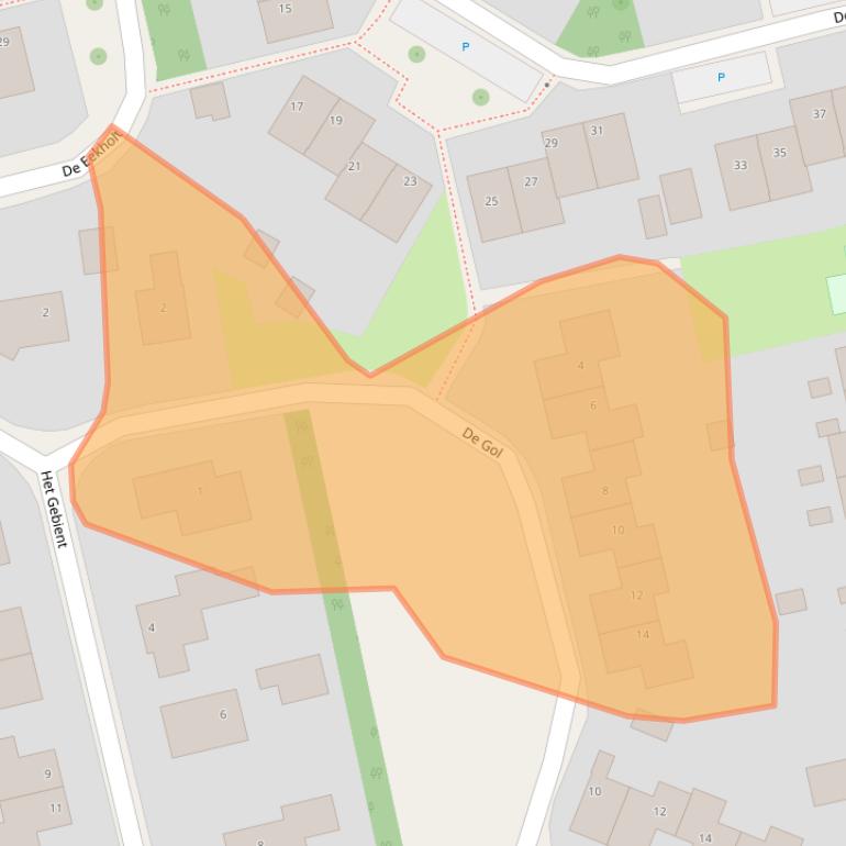 Kaart van postcodegebied 9356CN.