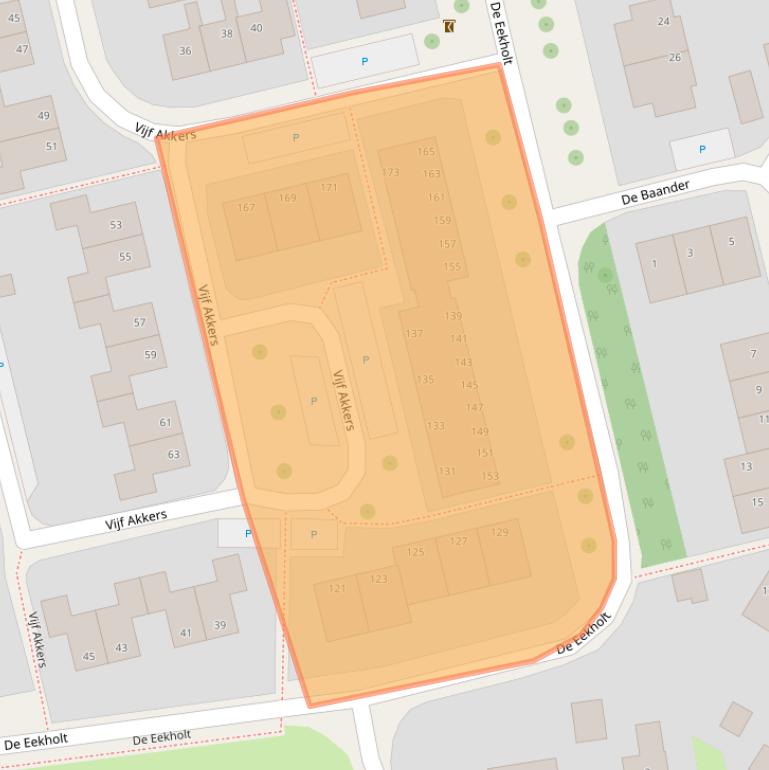 Kaart van postcodegebied 9356CS.