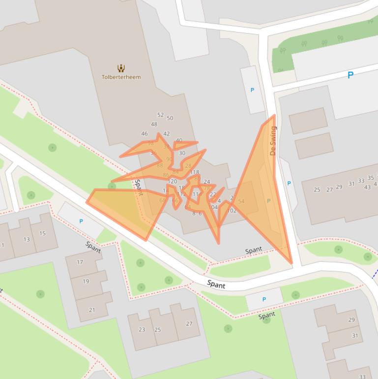 Kaart van postcodegebied 9356CV.