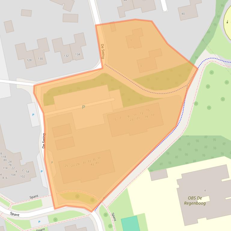 Kaart van postcodegebied 9356CX.