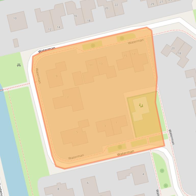 Kaart van postcodegebied 9356DB.