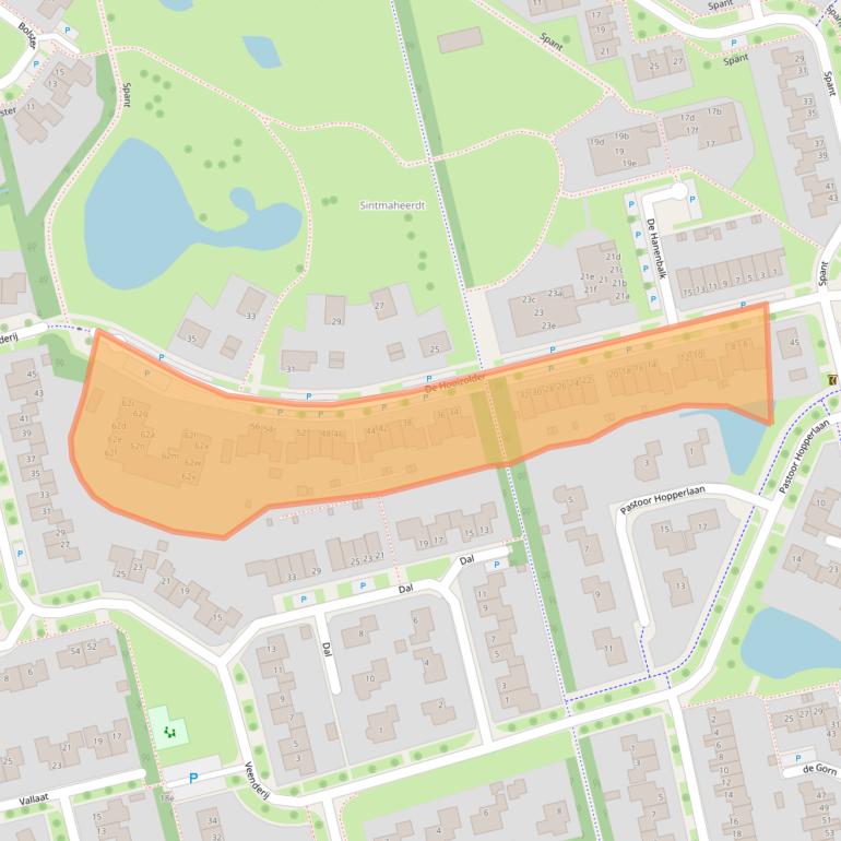 Kaart van postcodegebied 9356DR.