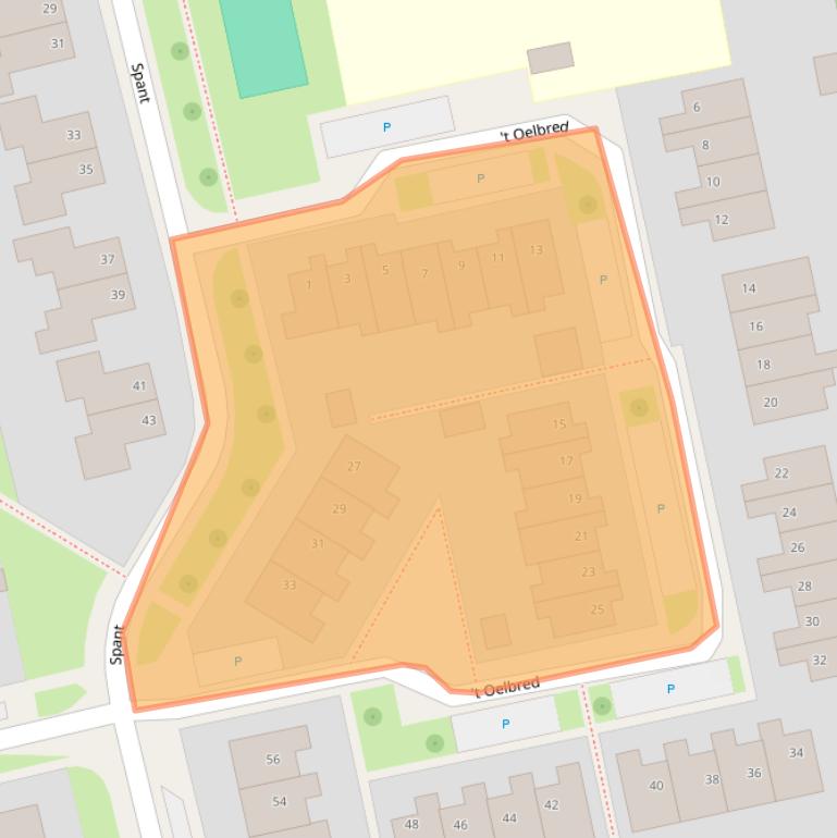 Kaart van postcodegebied 9356EC.