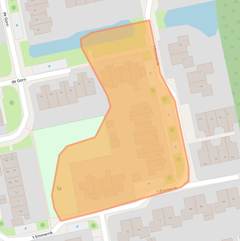 Kaart van postcodegebied 9356EG.