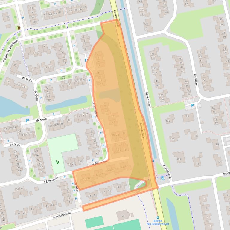 Kaart van postcodegebied 9356EH.