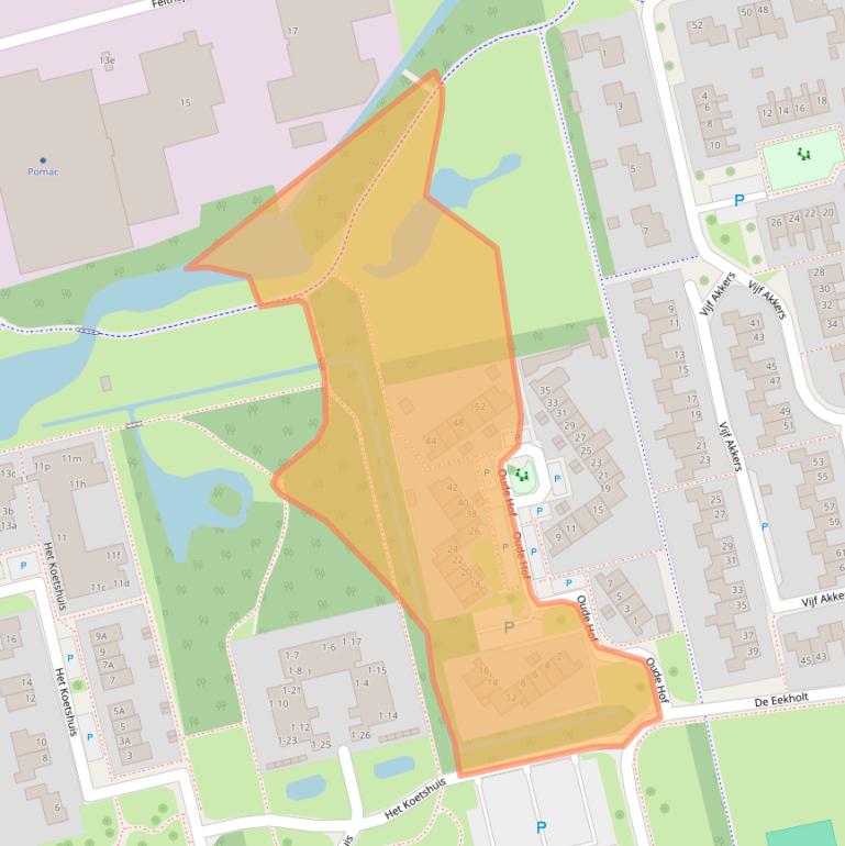 Kaart van postcodegebied 9356GA.