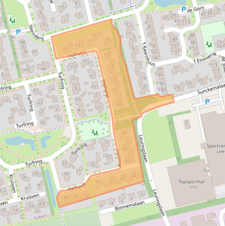 Kaart van postcodegebied 9356HD.