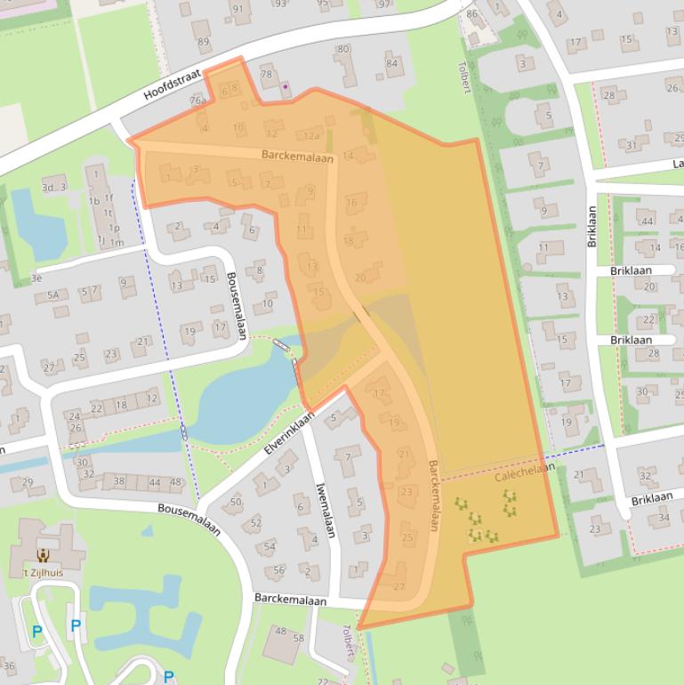 Kaart van postcodegebied 9356SB.