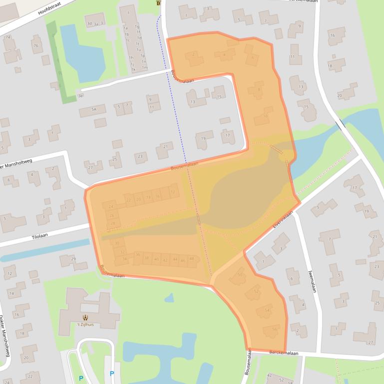 Kaart van postcodegebied 9356SC.