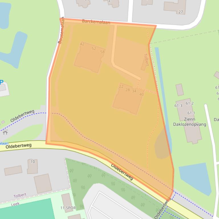 Kaart van postcodegebied 9356SK.