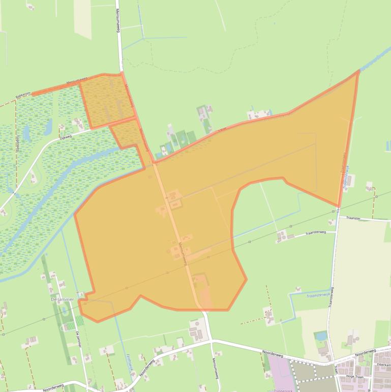 Kaart van postcodegebied 9356TD.