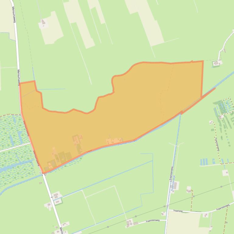 Kaart van postcodegebied 9356TE.