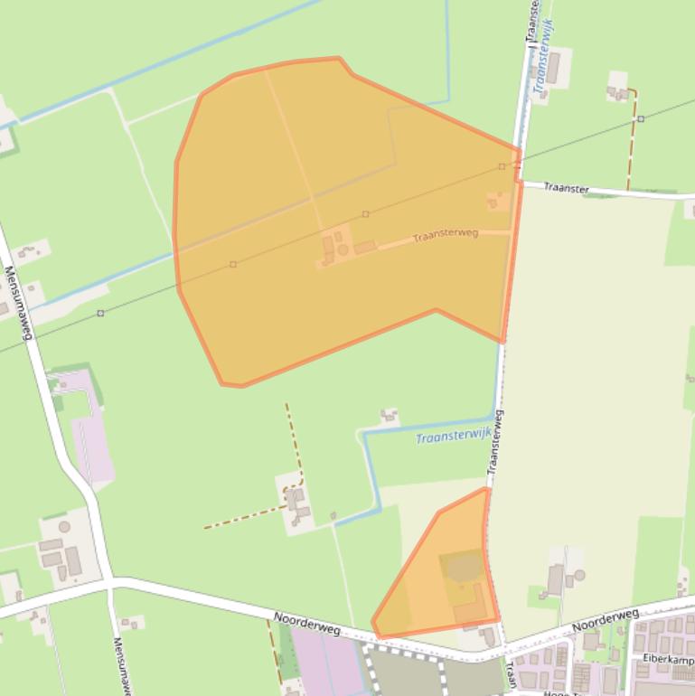 Kaart van postcodegebied 9356TM.